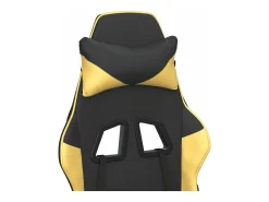 vidaxl Cadeira gaming massagens couro artificial preto e^ Poltrona