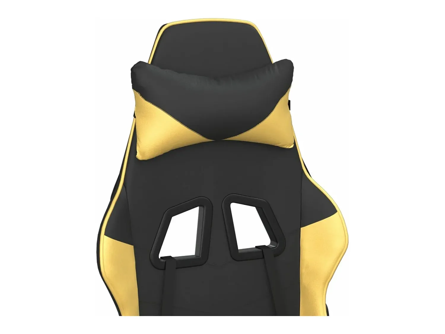 vidaxl Cadeira gaming massagens couro artificial preto e^ Poltrona