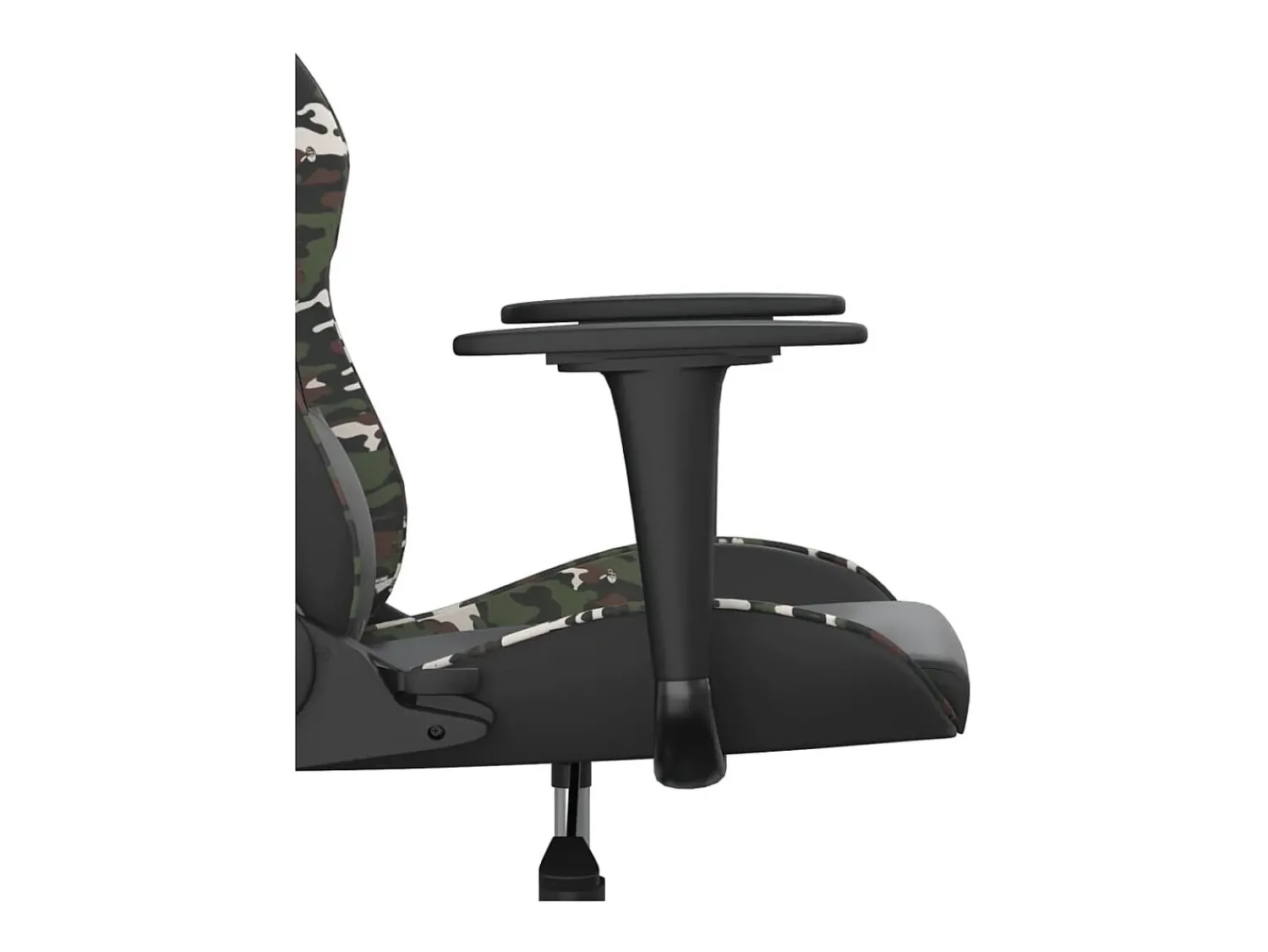 Poltrona|vidaxl Cadeira gaming massagens couro artificial preto e camuflagem Multicor