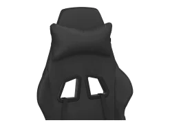 Poltrona|vidaxl Cadeira gaming massagens c/ apoio pés couro artif. Preto