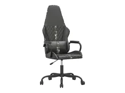 Poltrona|vidaxl Cadeira gaming massagens couro artificial camuflagem e preto Multicor