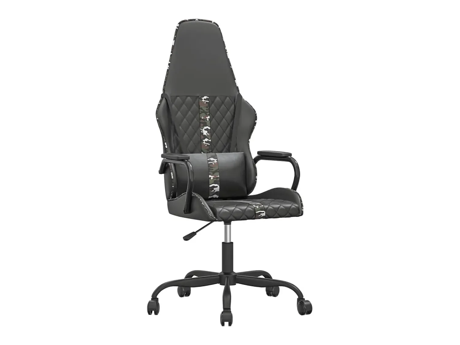 Poltrona|vidaxl Cadeira gaming massagens couro artificial camuflagem e preto Multicor