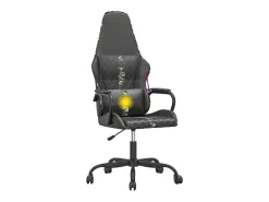 Poltrona|vidaxl Cadeira gaming massagens couro artificial camuflagem e preto Multicor