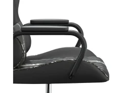 Poltrona|vidaxl Cadeira gaming massagens couro artificial camuflagem e preto Multicor