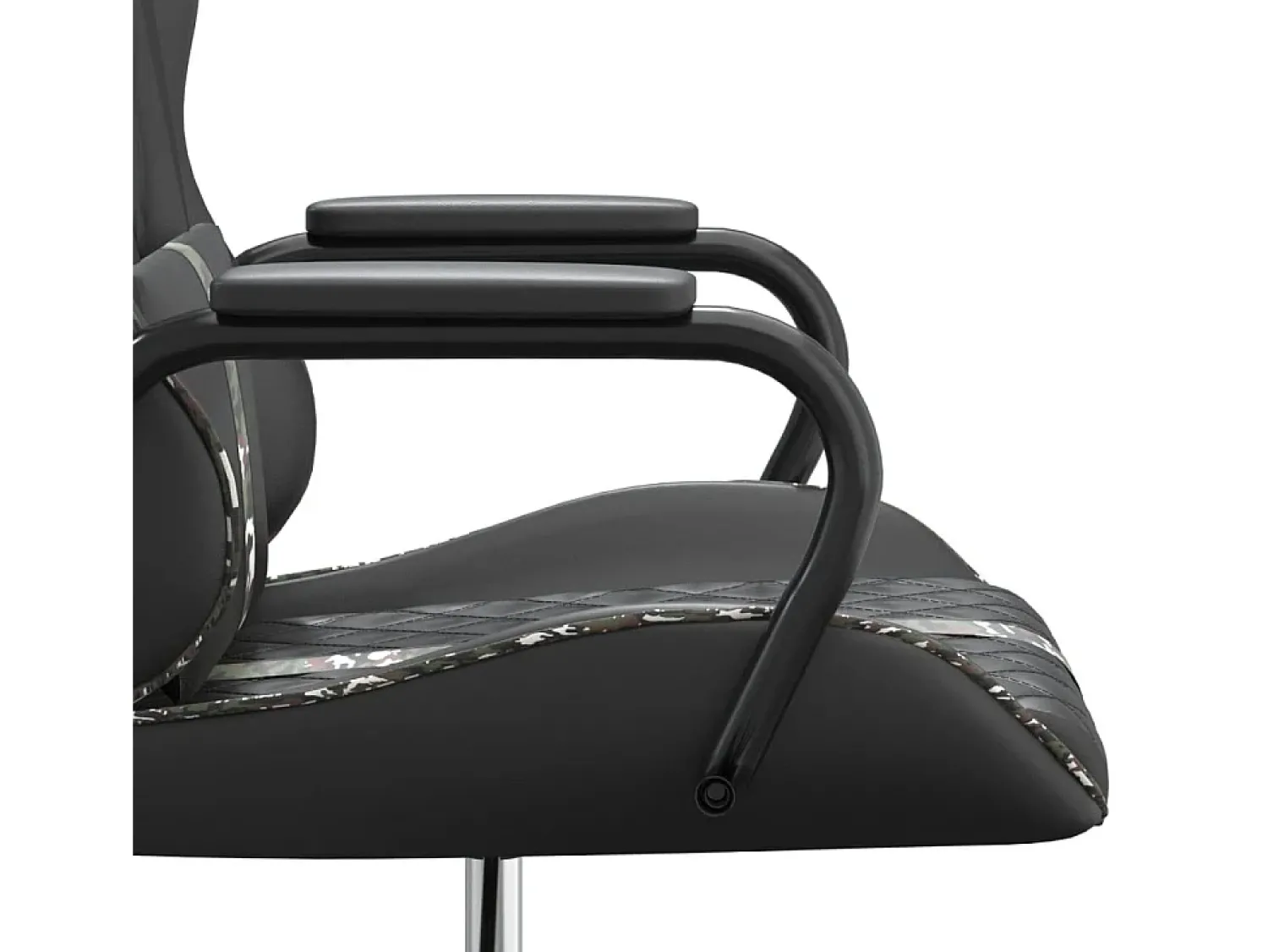 Poltrona|vidaxl Cadeira gaming massagens couro artificial camuflagem e preto Multicor