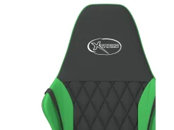 Best vidaxl Cadeira gaming massagens couro artificial preto e Verde