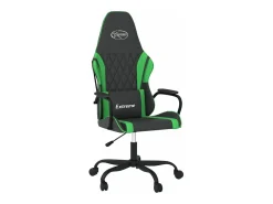 Best vidaxl Cadeira gaming massagens couro artificial preto e Verde