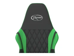 Best vidaxl Cadeira gaming massagens couro artificial preto e Verde