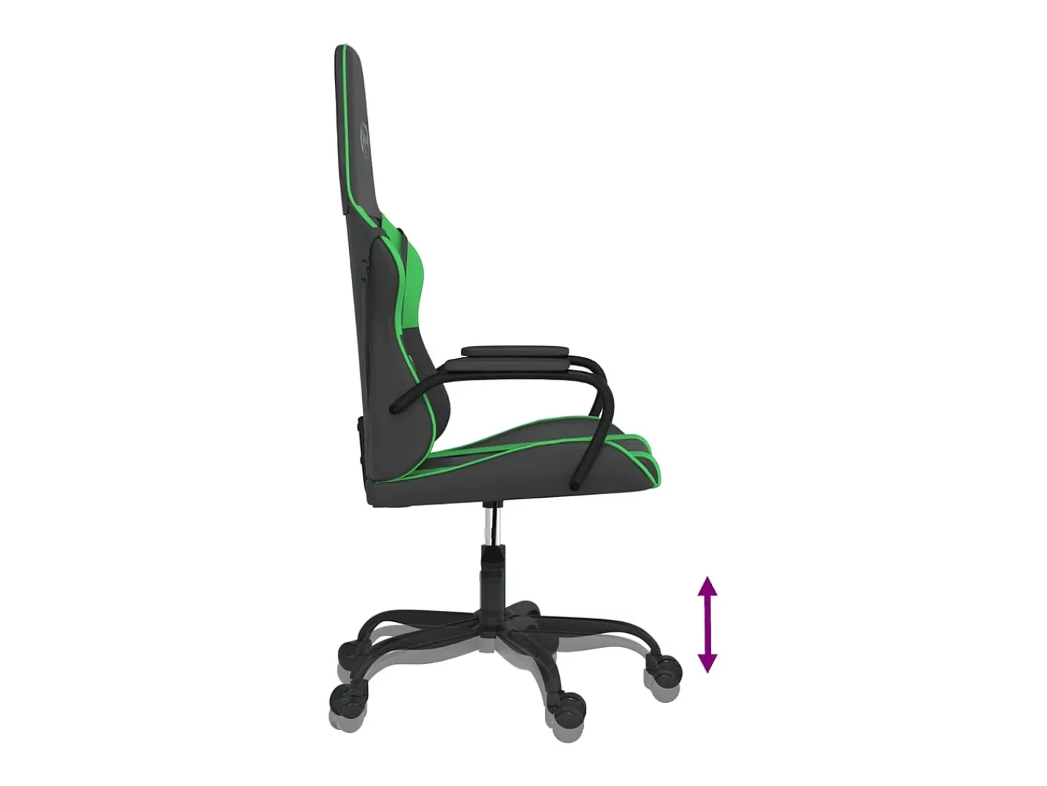 Best vidaxl Cadeira gaming massagens couro artificial preto e Verde