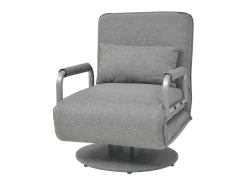 Poltrona* Cadeira giratória e sofá-cama tecido -claro PT428553 Cinzento