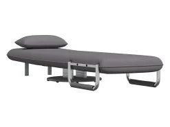 Online vidaxl Cadeira giratória e sofá-cama tecido -escuro Cinzento