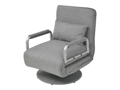 Poltrona*vidaxl Cadeira giratória e sofá-cama tecido -claro Cinzento