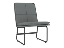 Poltrona|vidaxl Cadeira lounge 54x75x76 cm couro artificial Cinzento