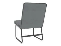 Poltrona|vidaxl Cadeira lounge 54x75x76 cm couro artificial Cinzento