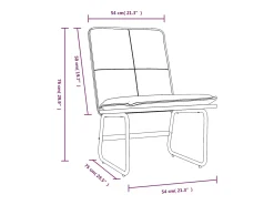 Poltrona|vidaxl Cadeira lounge 54x75x76 cm couro artificial Cinzento