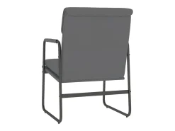 Poltrona*vidaxl Cadeira lounge 55x64x80 cm couro artificial Cinzento