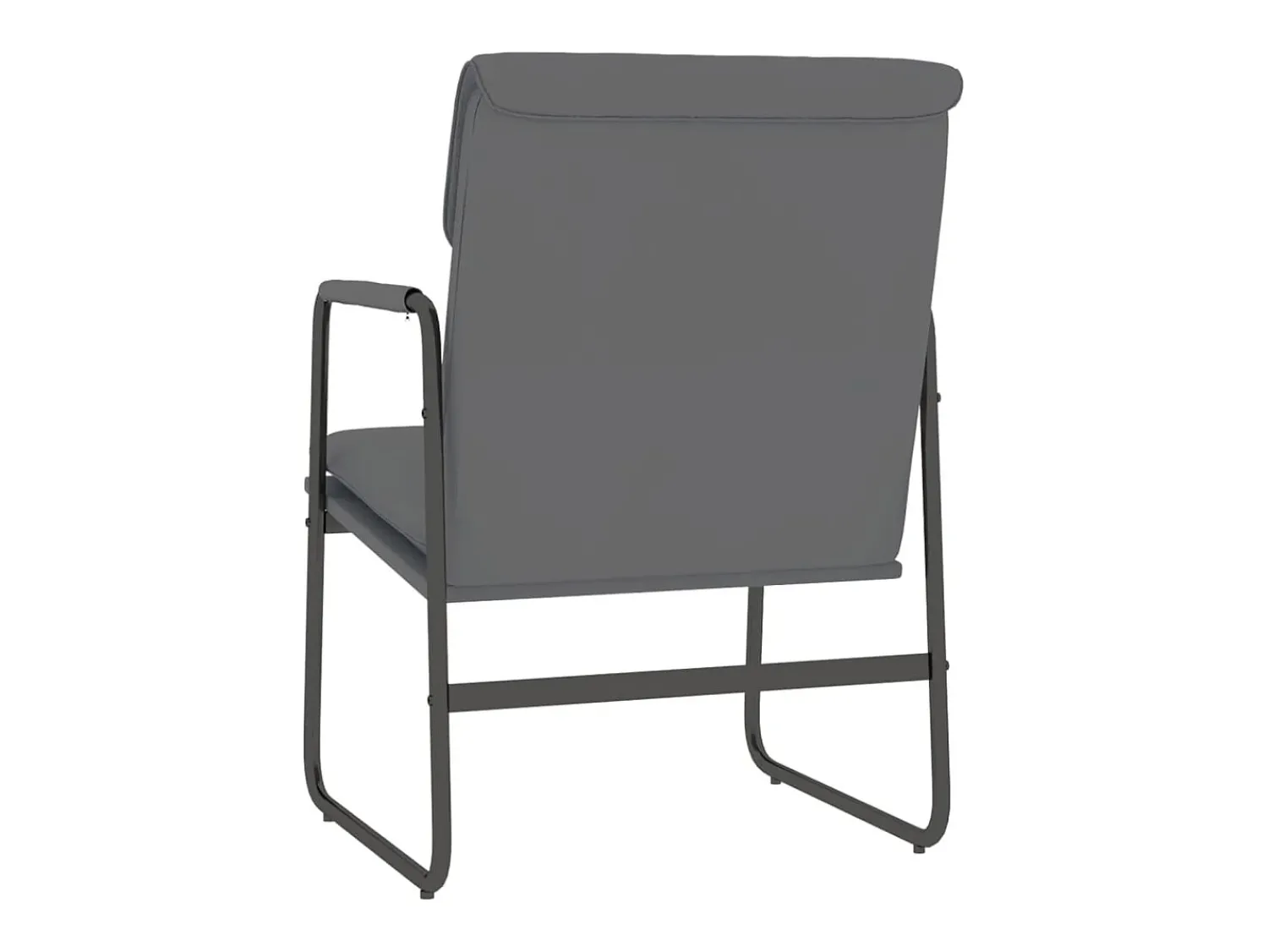 Poltrona*vidaxl Cadeira lounge 55x64x80 cm couro artificial Cinzento