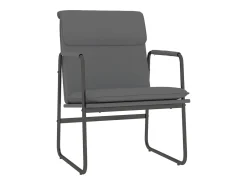 Poltrona*vidaxl Cadeira lounge 55x64x80 cm couro artificial Cinzento