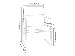 New vidaxl Cadeira lounge 55x64x80 cm tecido cor Creme