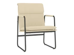 New vidaxl Cadeira lounge 55x64x80 cm tecido cor Creme