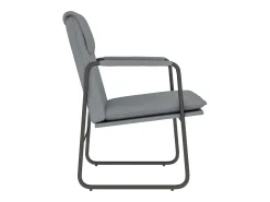 vidaxl Cadeira lounge 55x64x80 cm tecido -claro^ Poltrona