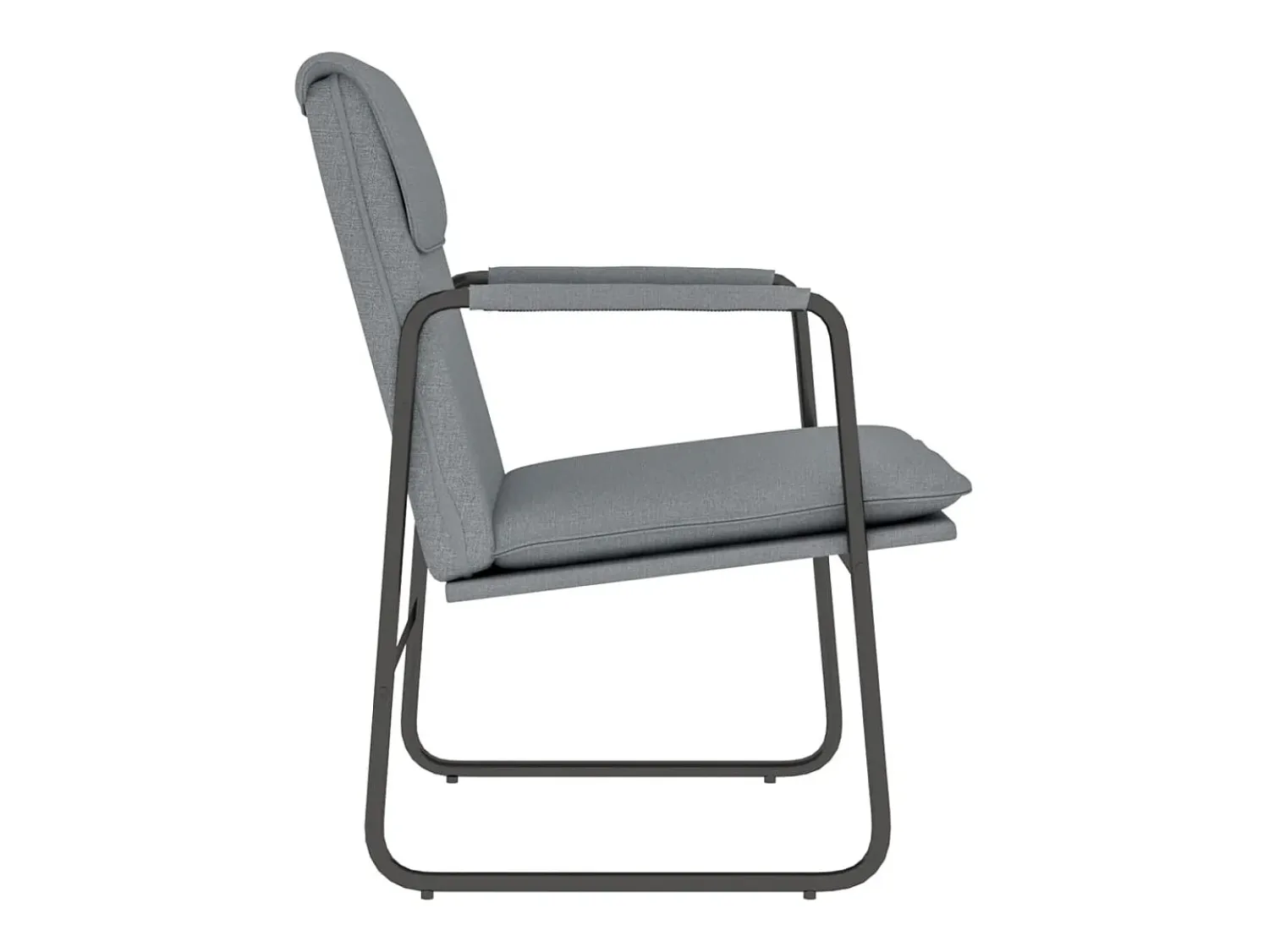 vidaxl Cadeira lounge 55x64x80 cm tecido -claro^ Poltrona