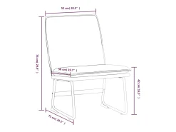 vidaxl Cadeira lounge 52x75x76 cm tecido cor^ Poltrona