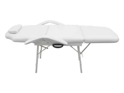 Poltrona* Cadeira massagem com encosto ajustável e apoio para os pés, PT740504 Branco