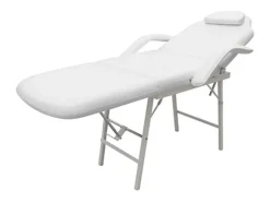 Poltrona* Cadeira massagem com encosto ajustável e apoio para os pés, PT740504 Branco