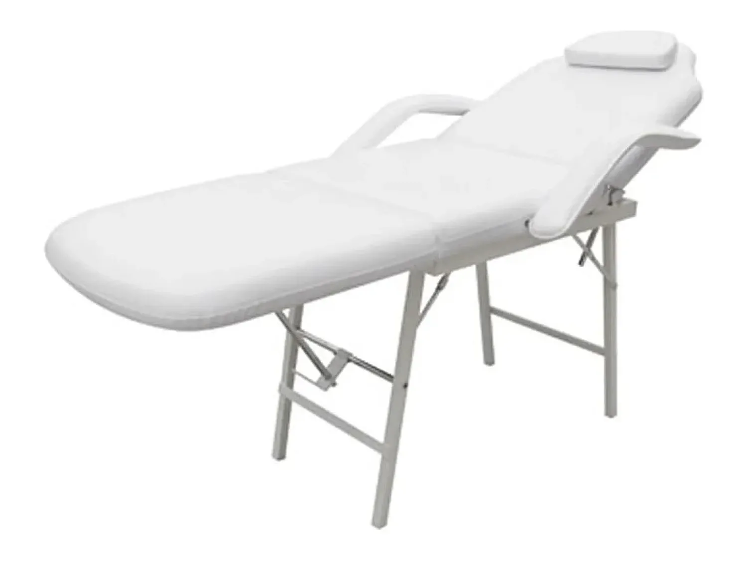 Poltrona* Cadeira massagem com encosto ajustável e apoio para os pés, PT740504 Branco