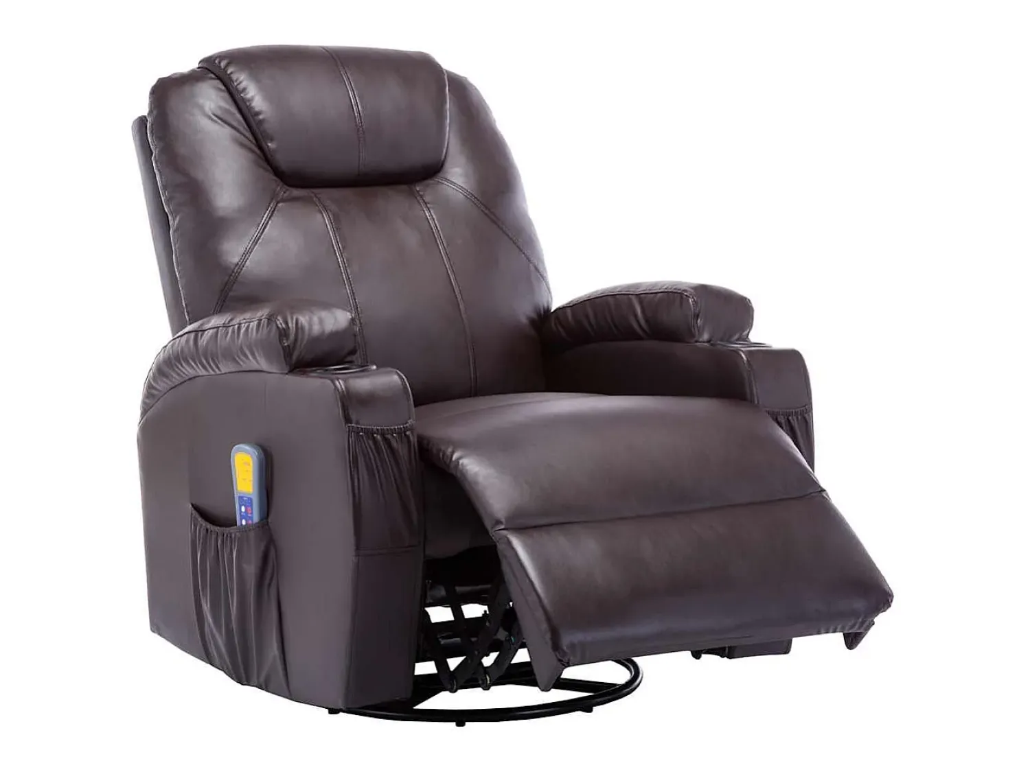 Clearance vidaxl Cadeira massagem reclinável couro artificial Castanho