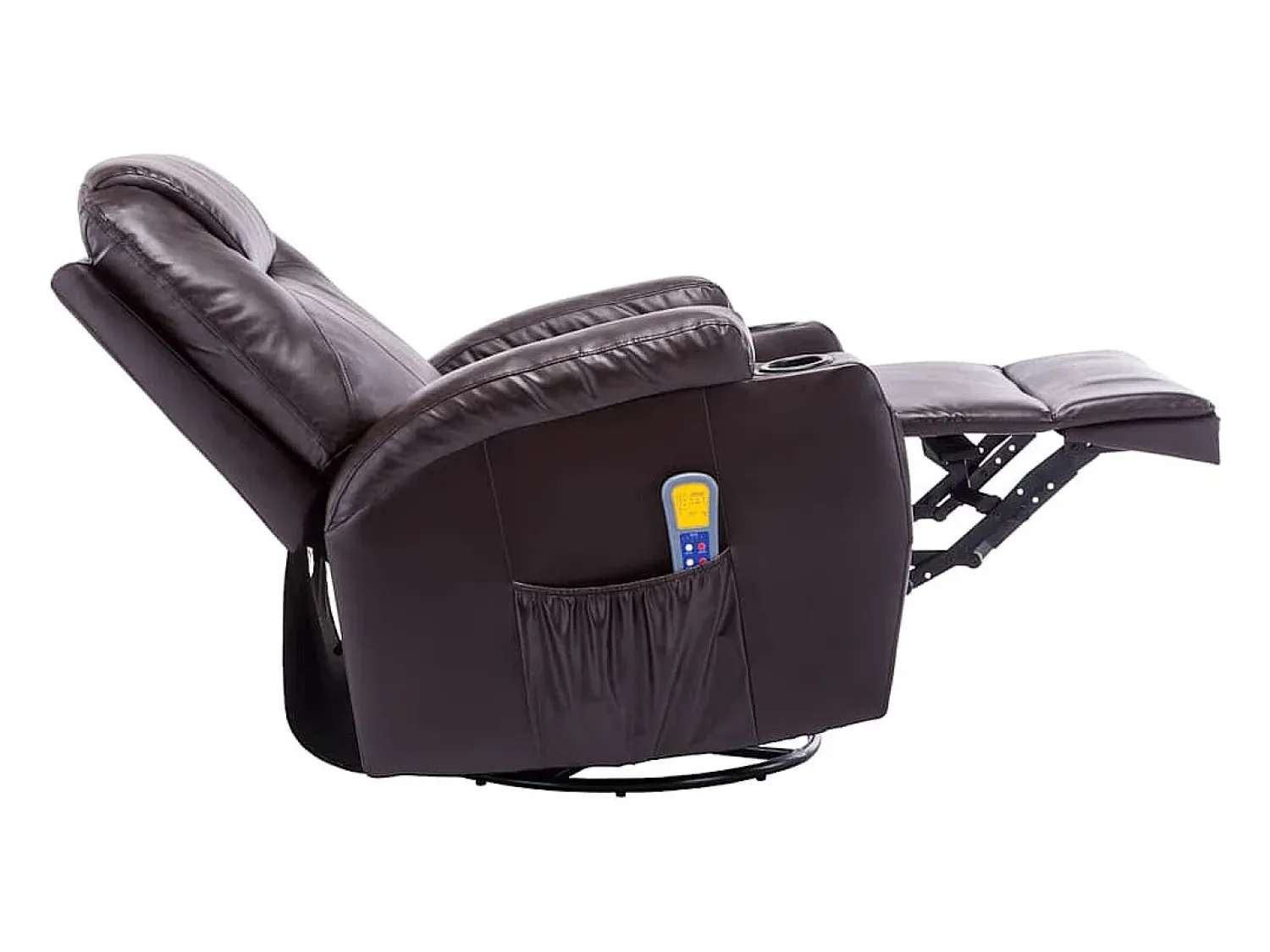 Clearance vidaxl Cadeira massagem reclinável couro artificial Castanho