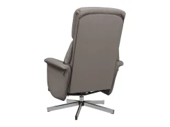 Poltrona| Cadeira massagens reclin. com apoio pés tecido cinza-acastanhado SHL73490 Taupe