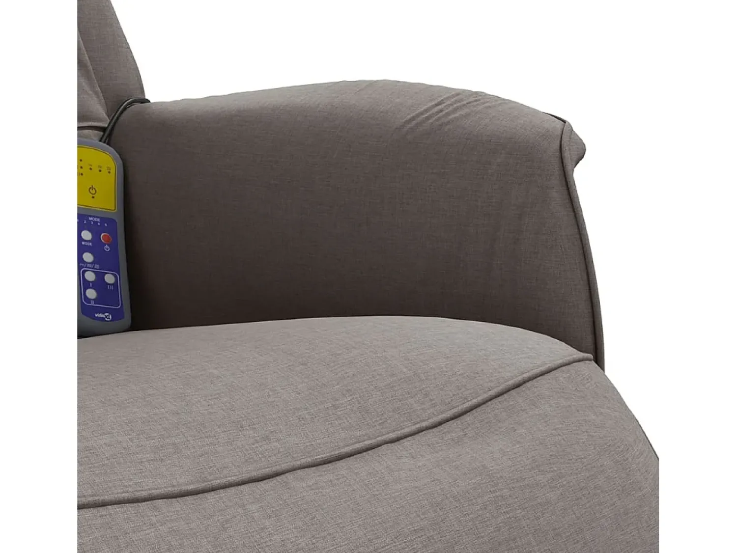 Poltrona| Cadeira massagens reclin. com apoio pés tecido cinza-acastanhado SHL73490 Taupe