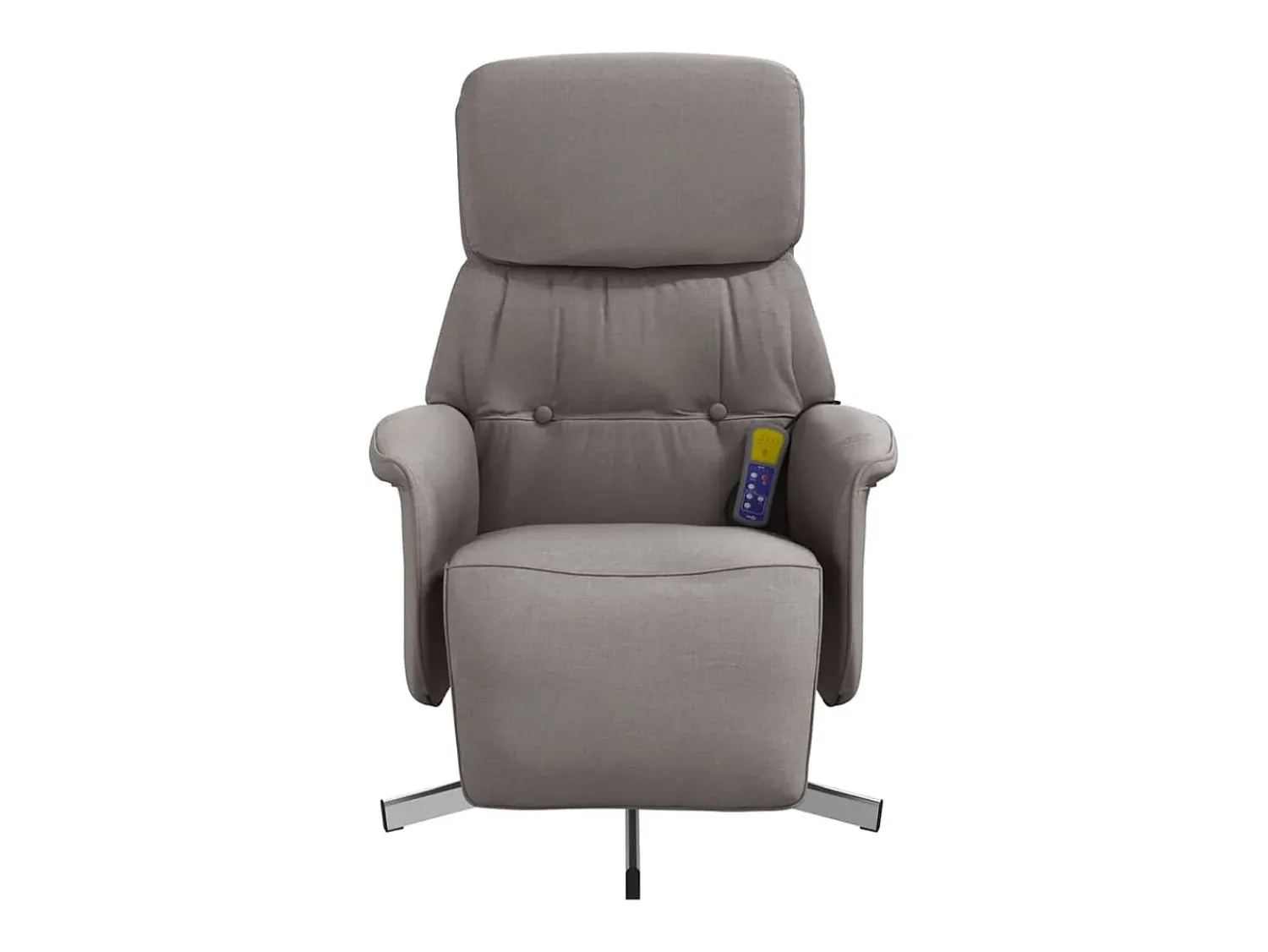 Poltrona| Cadeira massagens reclin. com apoio pés tecido cinza-acastanhado SHL73490 Taupe