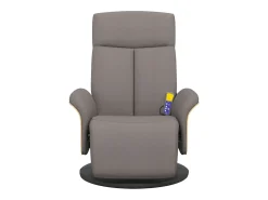 Poltrona| Cadeira massagens reclin. com apoio pés tecido cinza-acastanhado SHL275344 Taupe