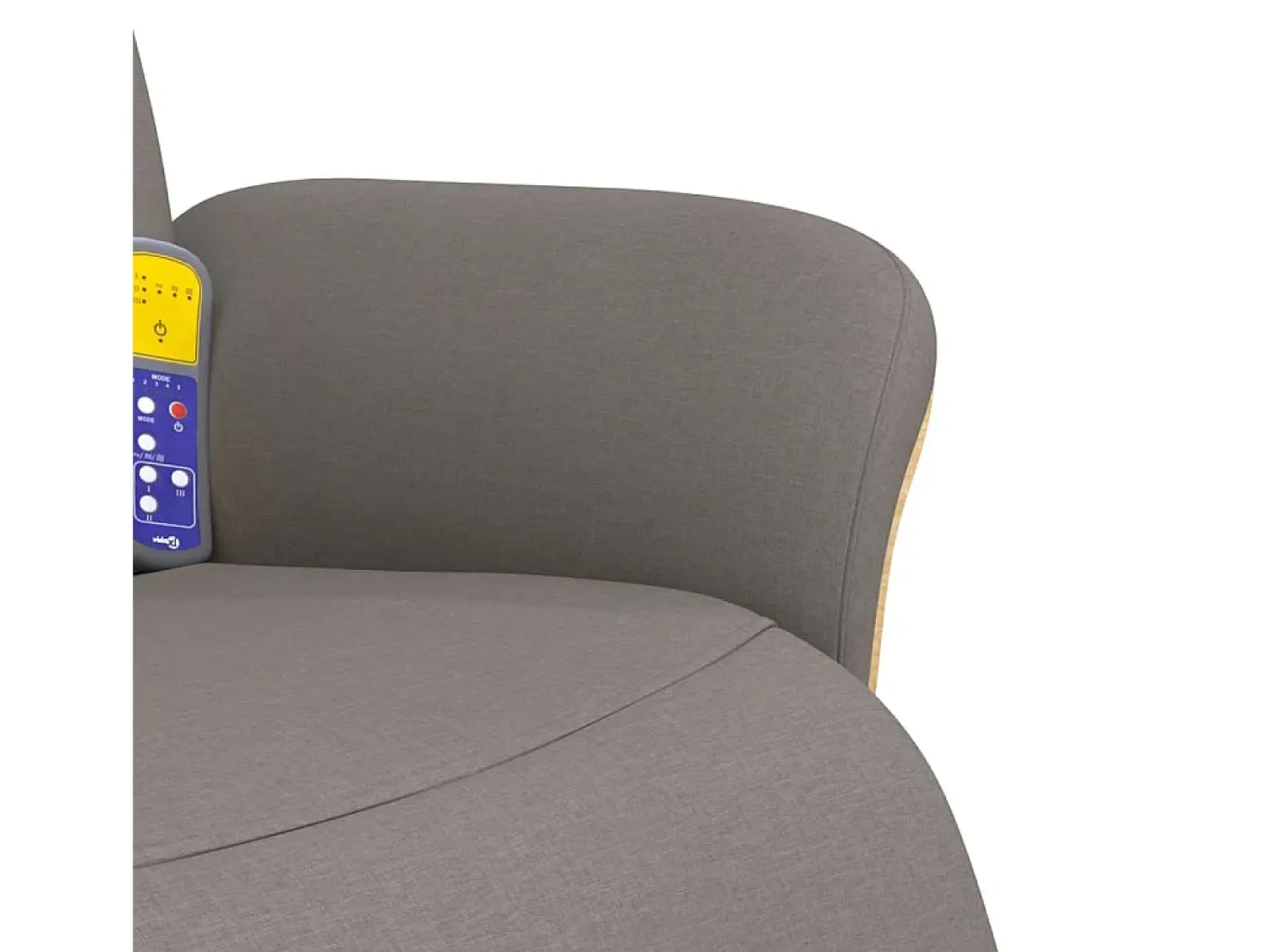 Poltrona| Cadeira massagens reclin. com apoio pés tecido cinza-acastanhado SHL275344 Taupe