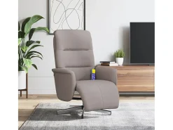 Poltrona* Cadeira massagens reclin. com apoio pés tecido cinza-acastanhado SHL121367 Taupe