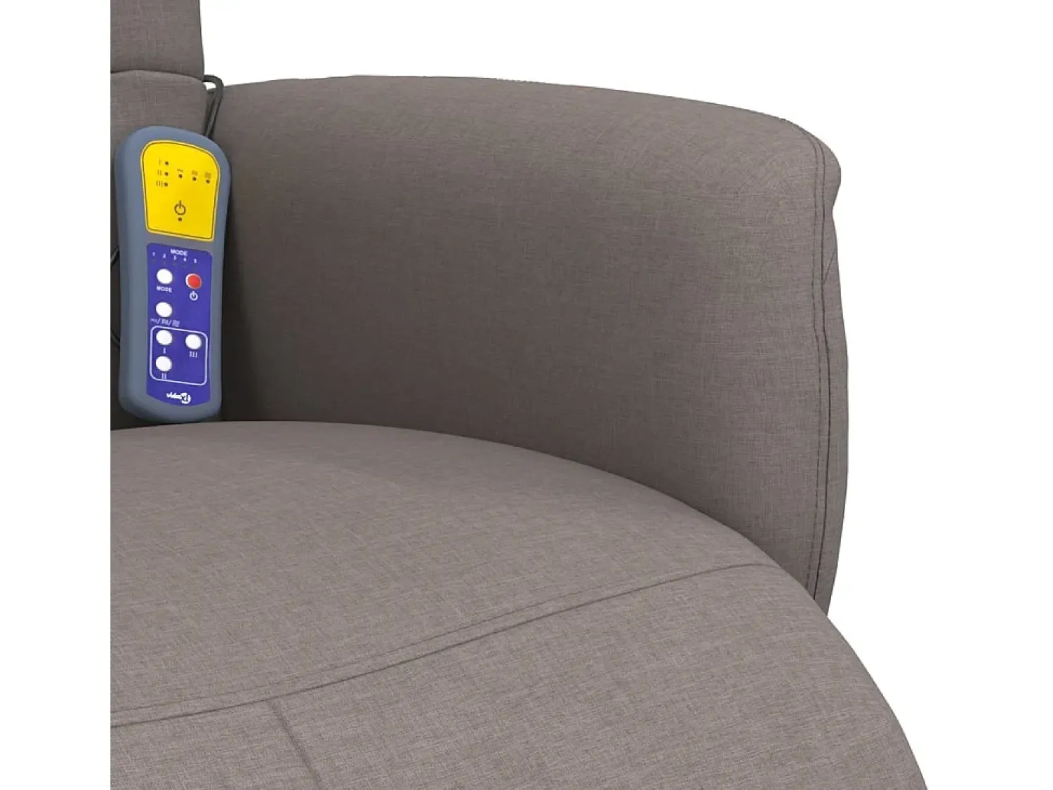 Poltrona* Cadeira massagens reclin. com apoio pés tecido cinza-acastanhado SHL121367 Taupe