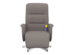 Poltrona* Cadeira massagens reclin. com apoio pés tecido cinza-acastanhado SHL121367 Taupe