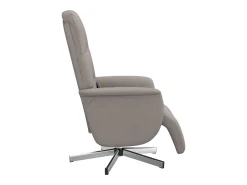 Poltrona* Cadeira massagens reclin. com apoio pés tecido cinza-acastanhado SHL121367 Taupe