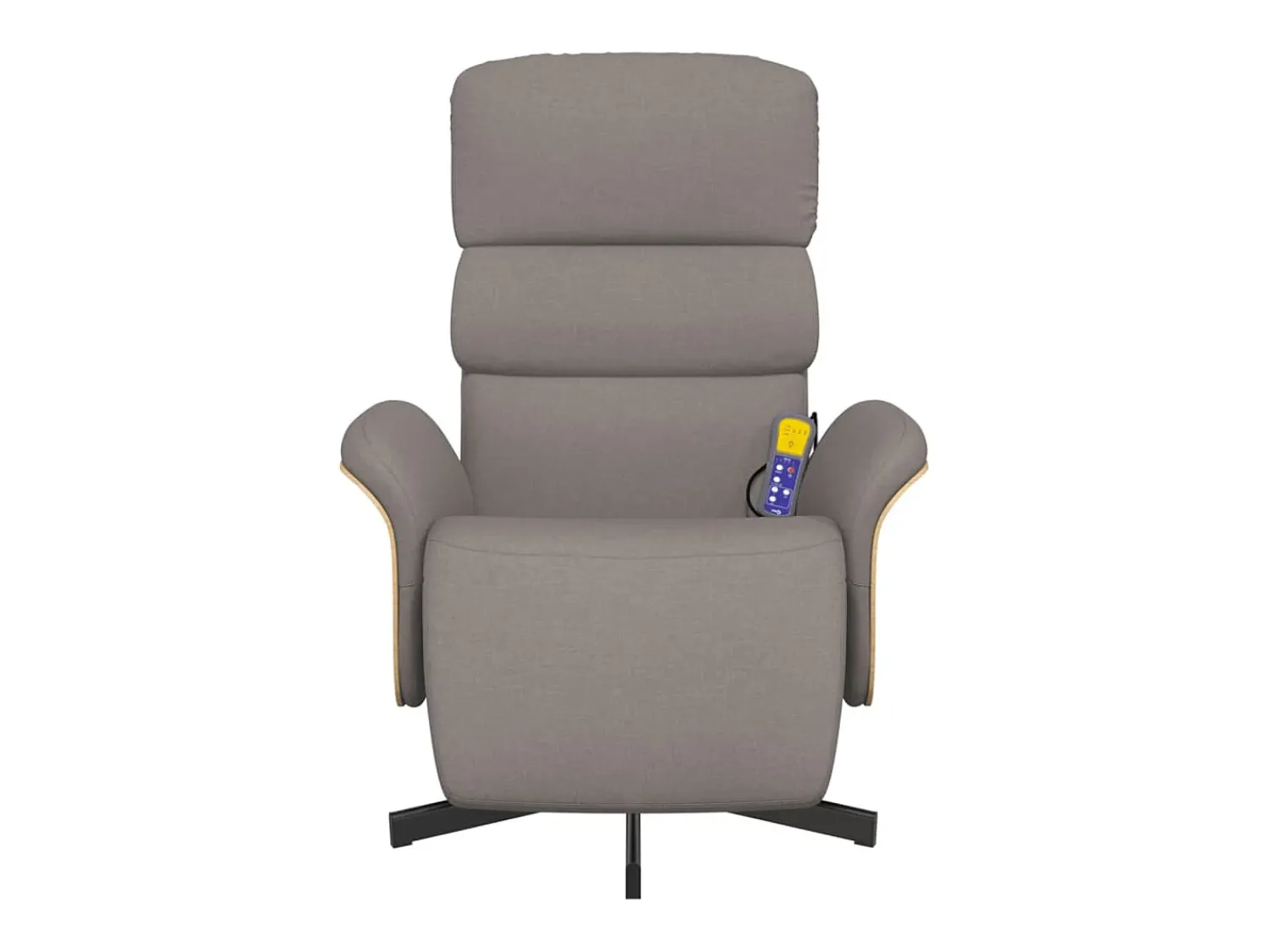 Cadeira massagens reclin. com apoio pés tecido cinza-acastanhado SHL512810^ Poltrona