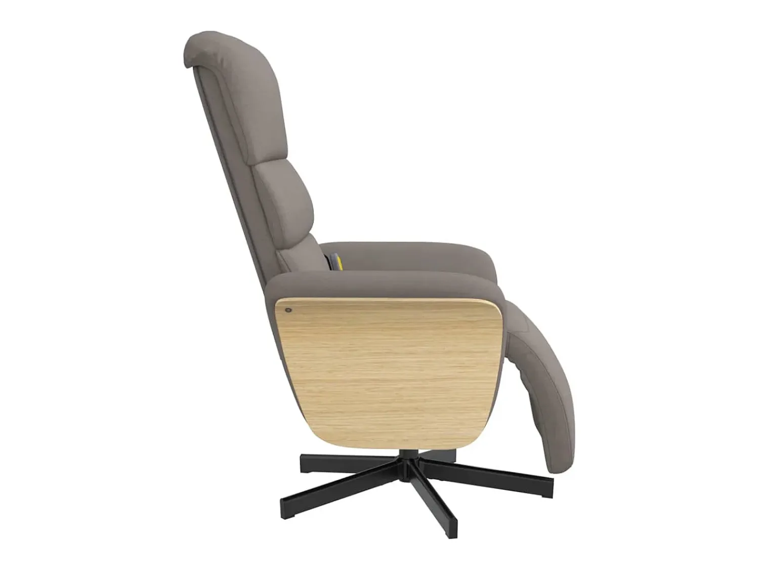 Cadeira massagens reclin. com apoio pés tecido cinza-acastanhado SHL512810^ Poltrona