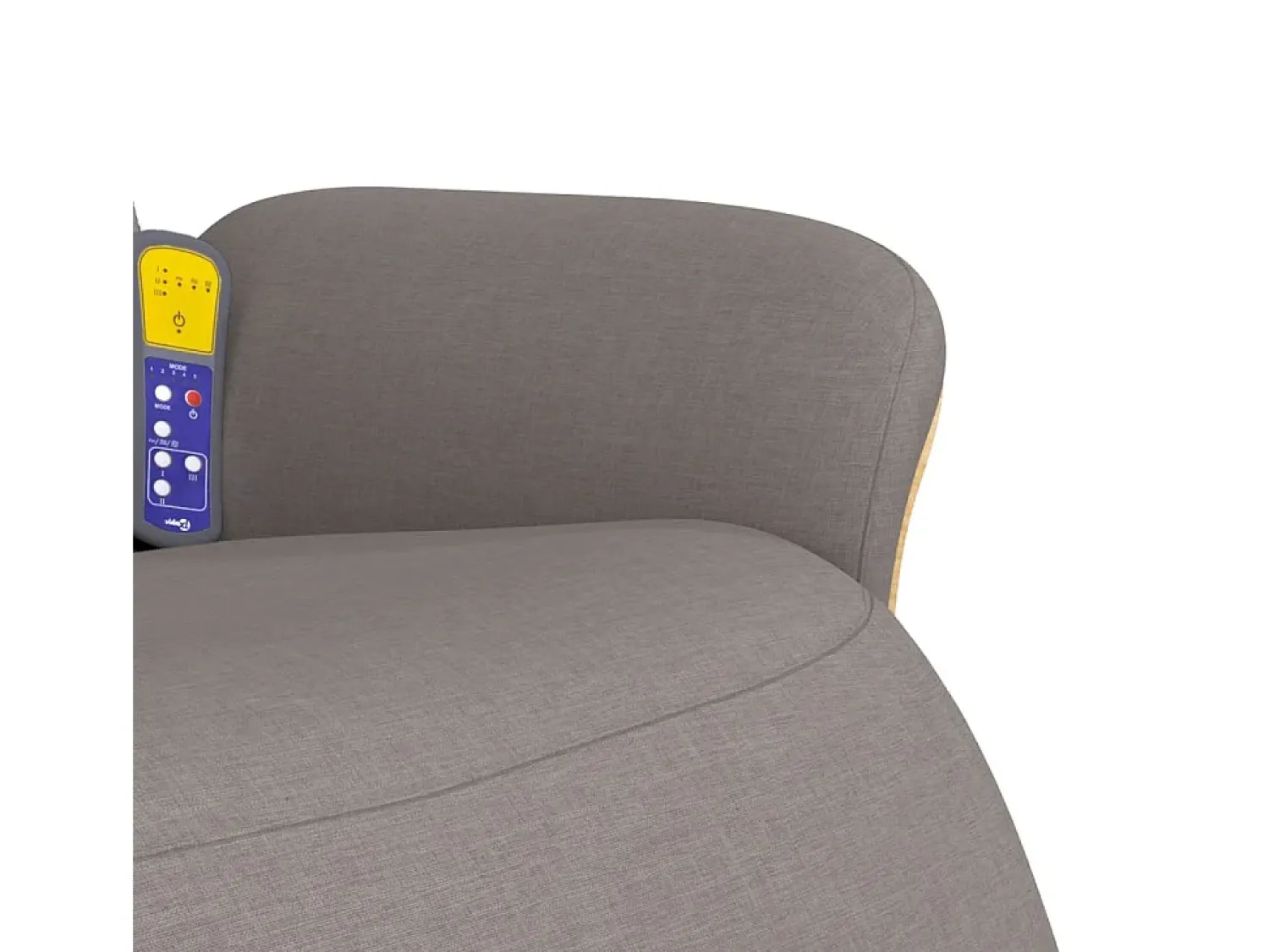 Cadeira massagens reclin. com apoio pés tecido cinza-acastanhado SHL512810^ Poltrona