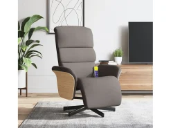 Cadeira massagens reclin. com apoio pés tecido cinza-acastanhado SHL512810^ Poltrona