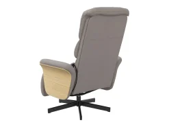 Cadeira massagens reclin. com apoio pés tecido cinza-acastanhado SHL512810^ Poltrona