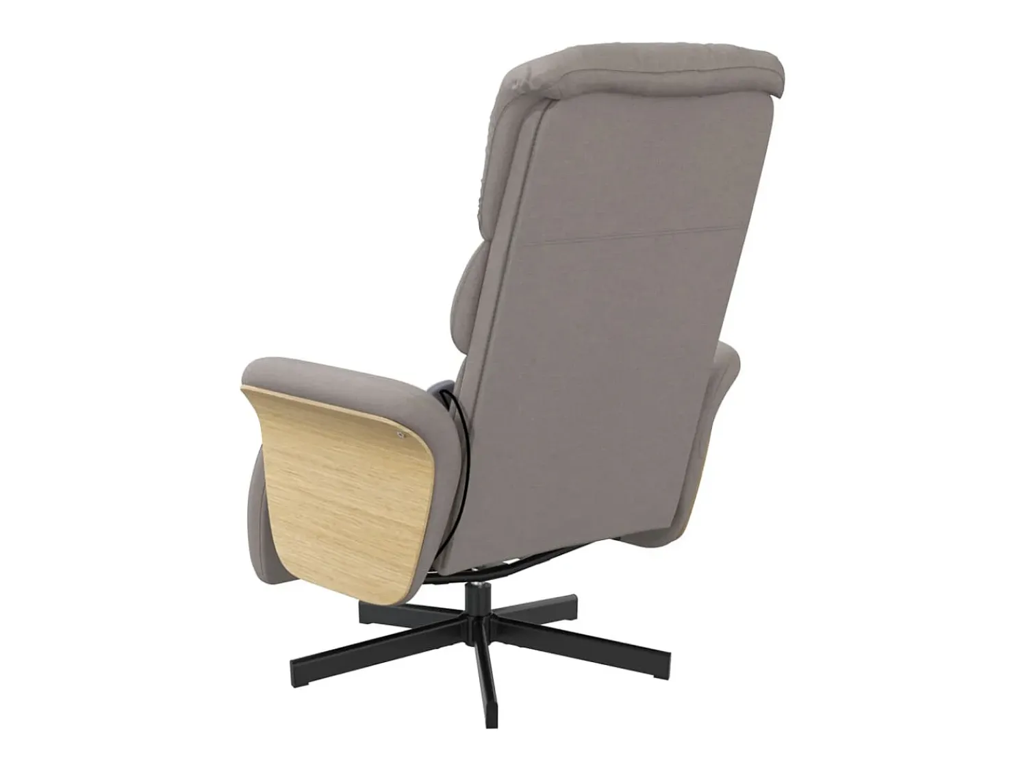 Cadeira massagens reclin. com apoio pés tecido cinza-acastanhado SHL512810^ Poltrona