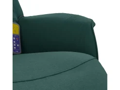 Poltrona* Cadeira massagens reclinável com apoio pés tecido verde-escuro SHL35424 Verde pinho