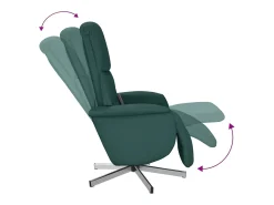 Poltrona* Cadeira massagens reclinável com apoio pés tecido verde-escuro SHL35424 Verde pinho