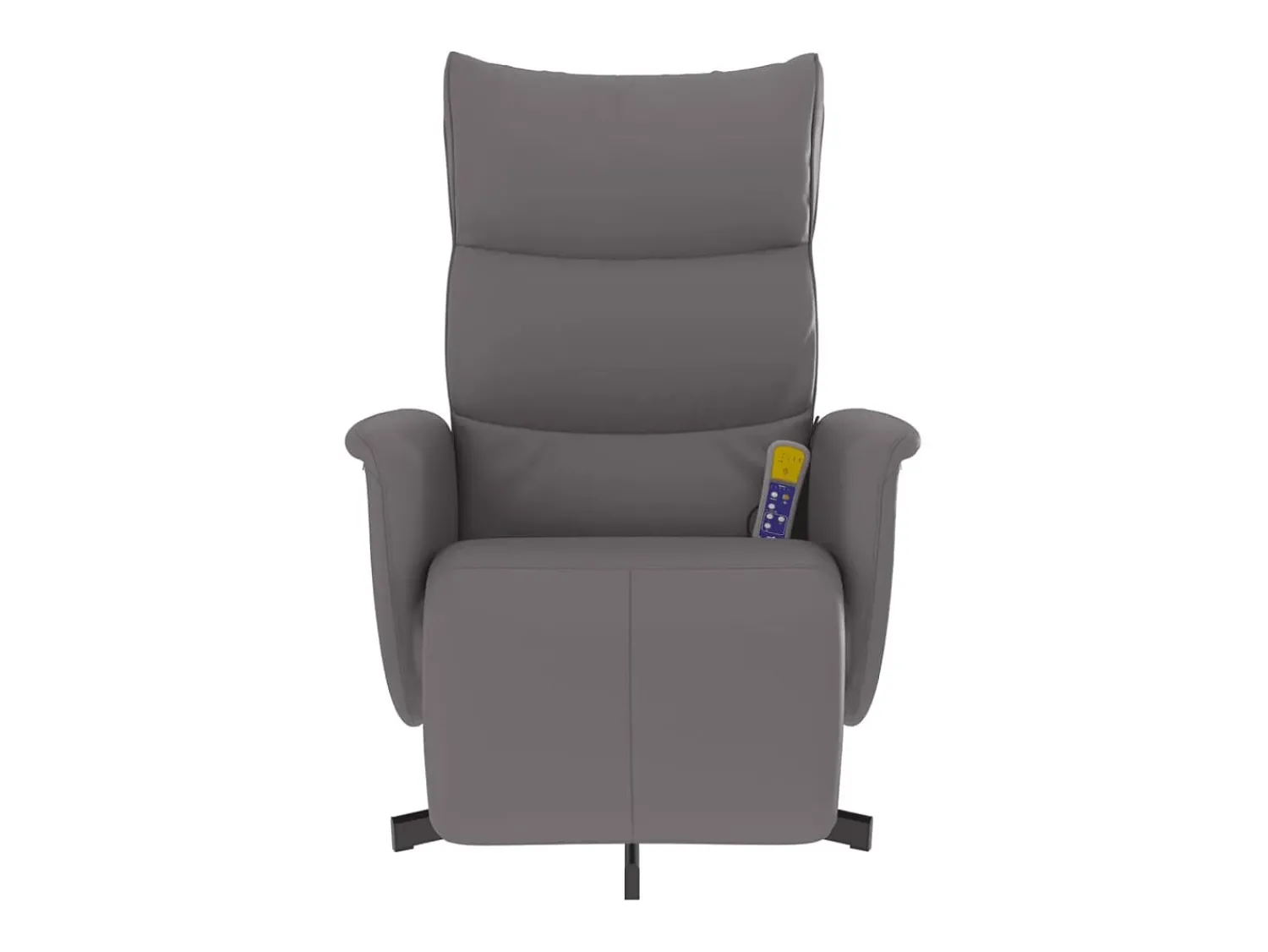Cadeira massagens reclinável comapoio pés couro artificial cinza SHL680722^ Poltrona